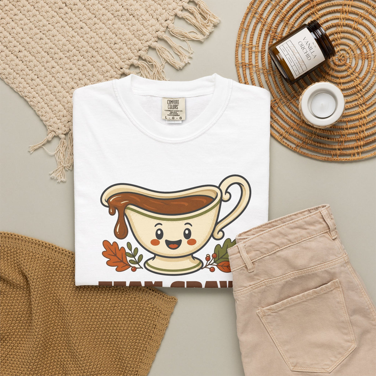 Team Gravy Thanksgiving Family Matching Comfort Colors Tee, Funny Thanksgiving Shirt