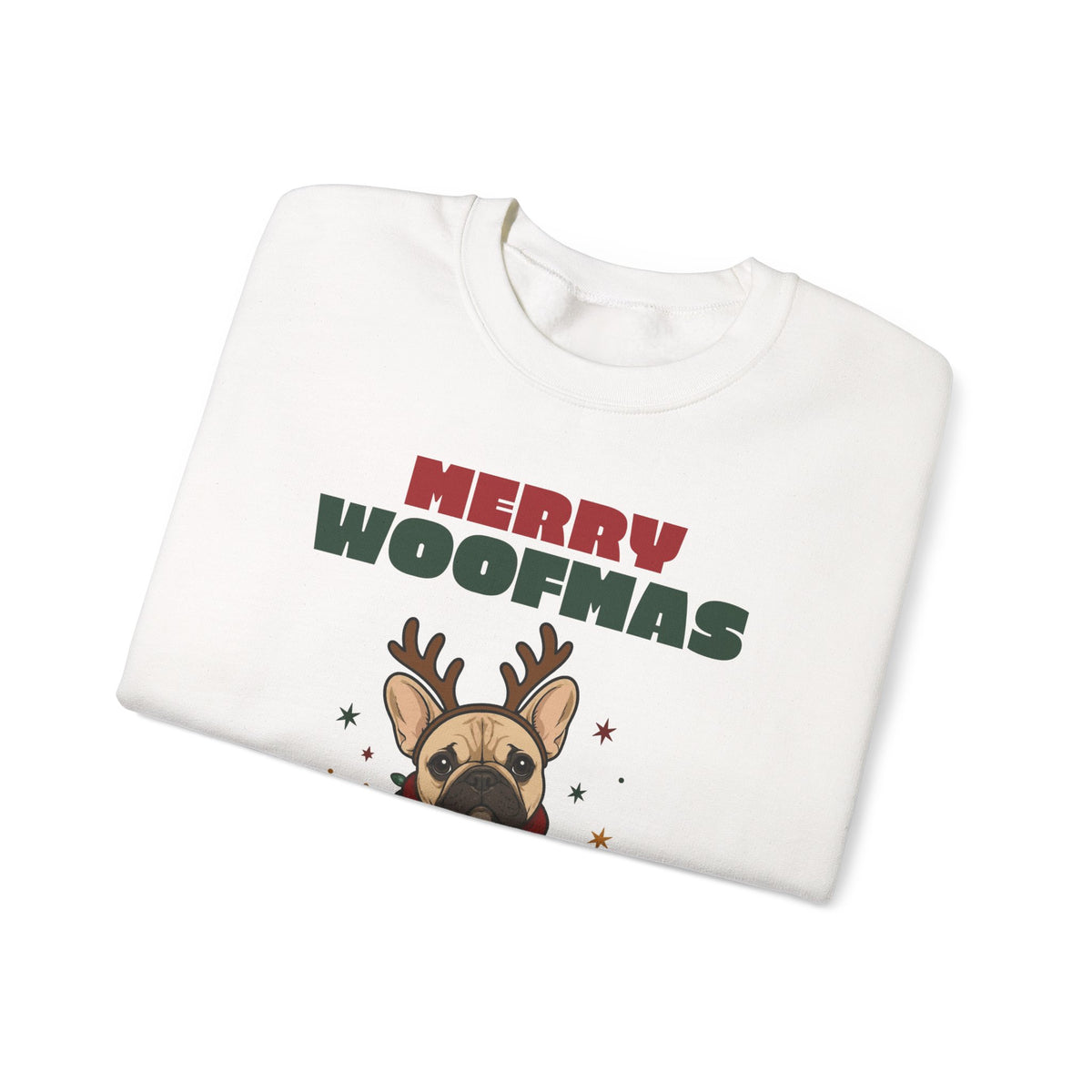 Merry Woofmas French Bulldog Christmas Sweatshirt, Dog Mom Gift