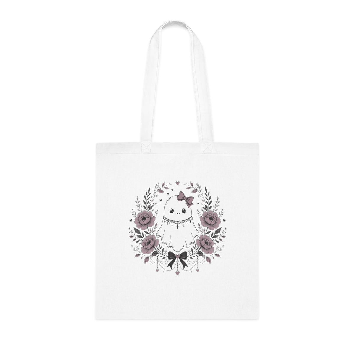 Vintage Ghost Florals Halloween Tote